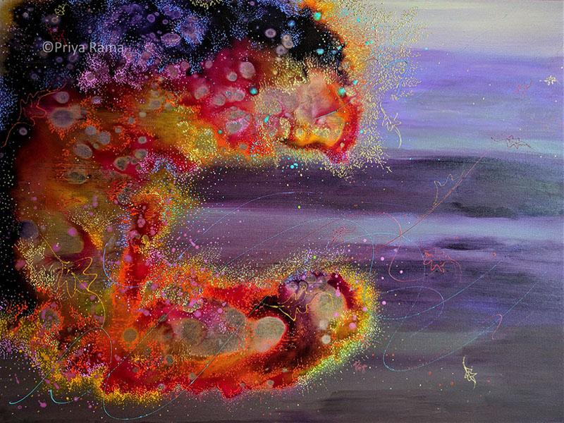Autumnal Nebula, Taking a Tumble 30.00 x 40.00